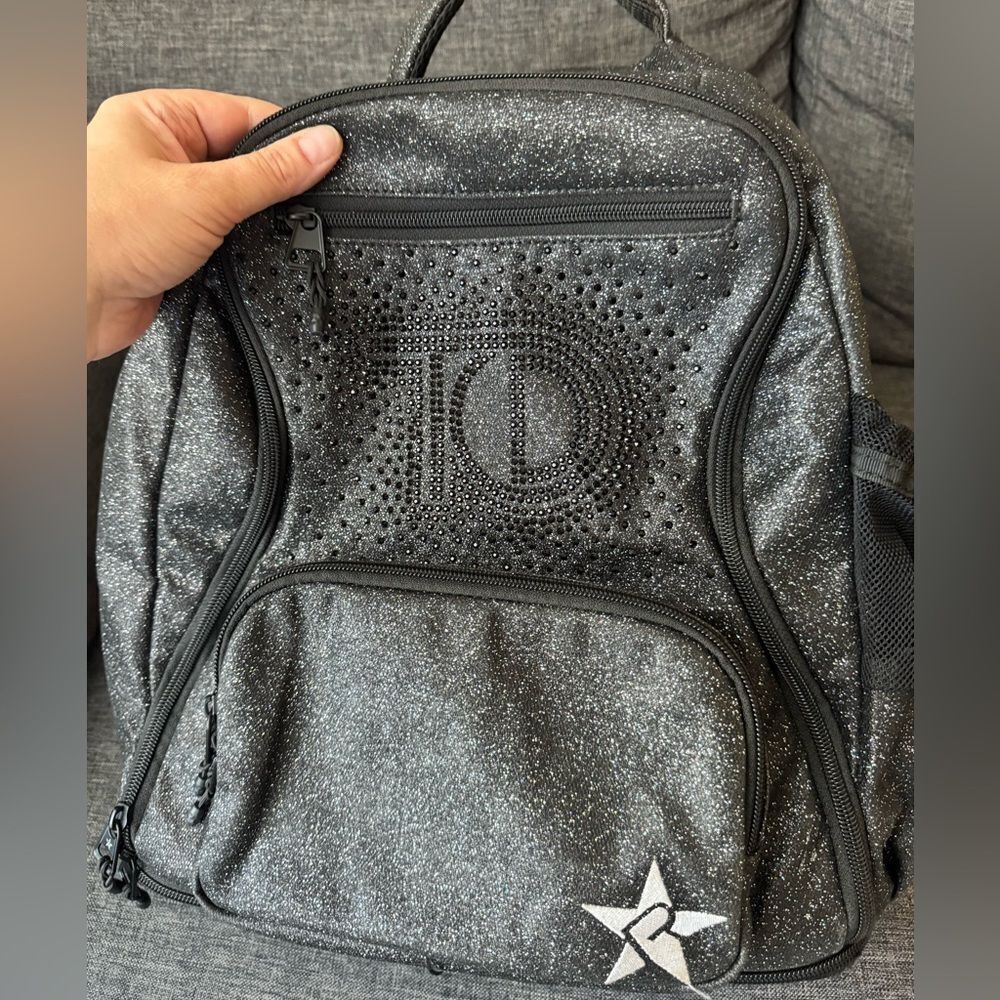 Rebel Athletic Dream Bag – Large, Black with Black Zipper and Black Crystals - Picture 13 of 15